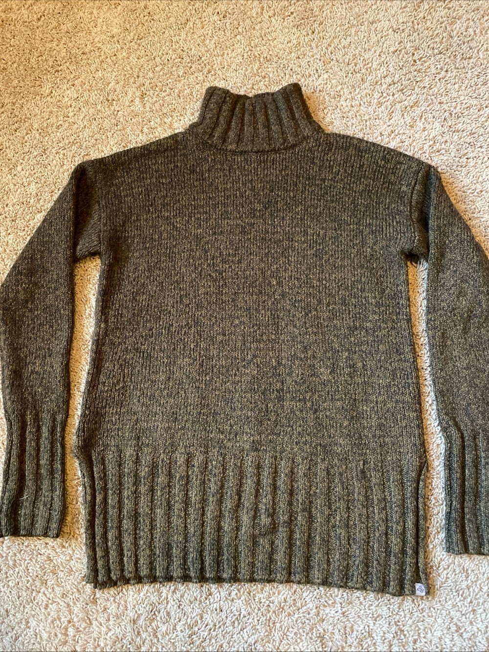Eddie Bauer Turtleneck Sweater Women's Size XS Brown Oversized Cozy Cabincore